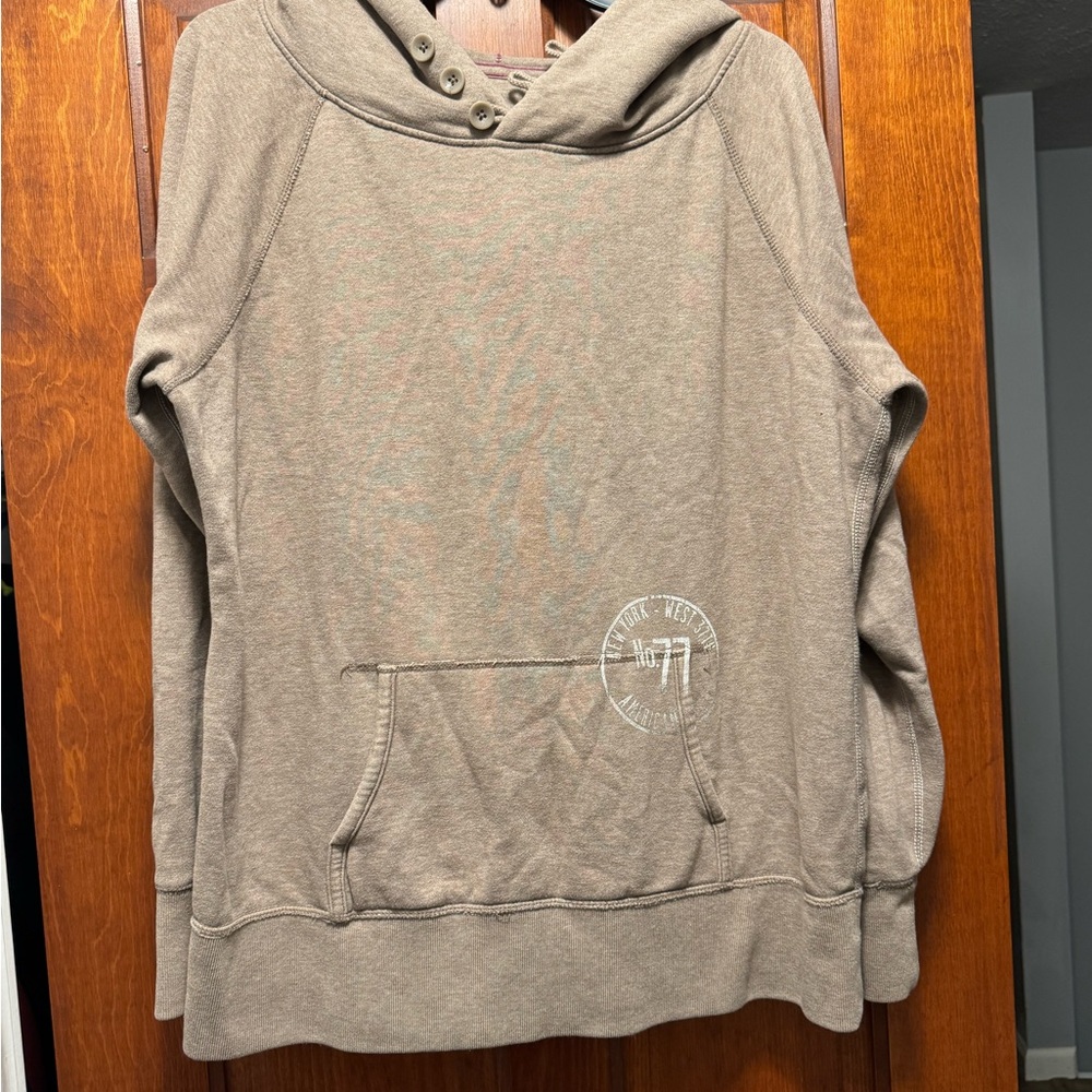 American Eagle Outfitters Brown Buttoned Hoodie